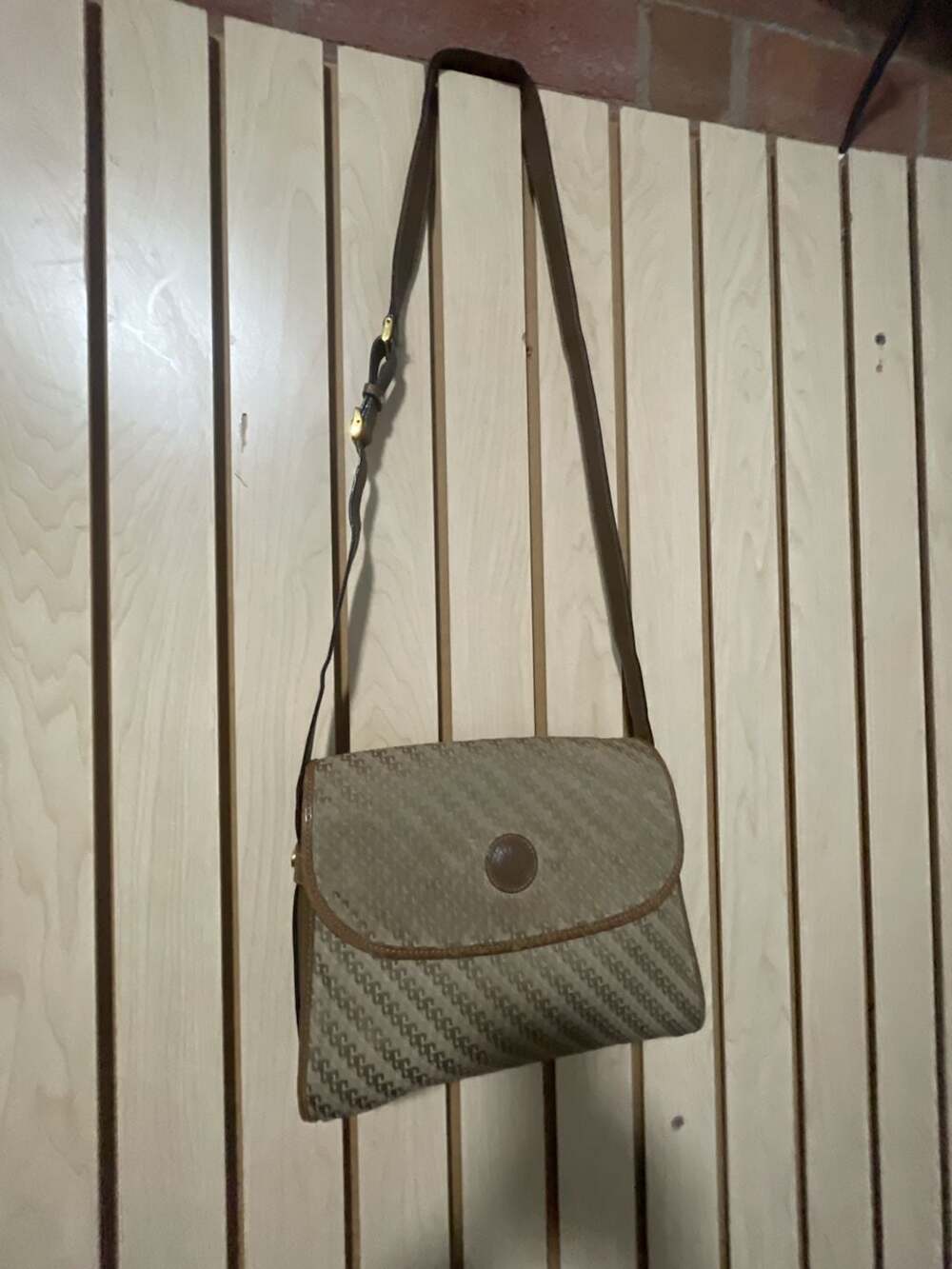 Vintage Gucci Monogram Canvas Crossbody Bag